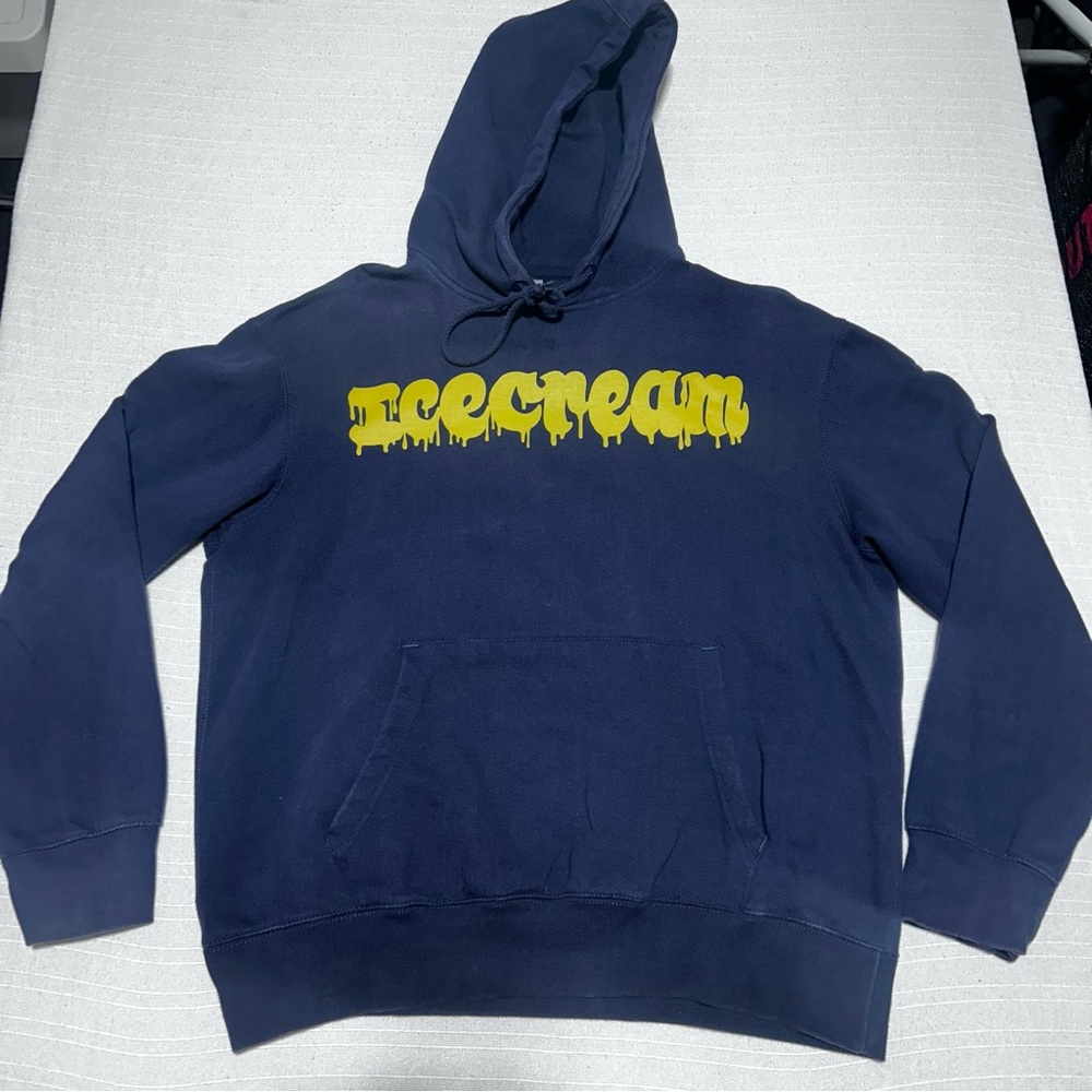BBC ICECREAM Brain Freeze Skull Sundae Hoodie Navy Blue - Size XL